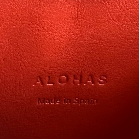 Alohas The A Pomelo Bag Triangle Shaped Mini Purse Orange Leather Shoulder Strap - Picture 10 of 10